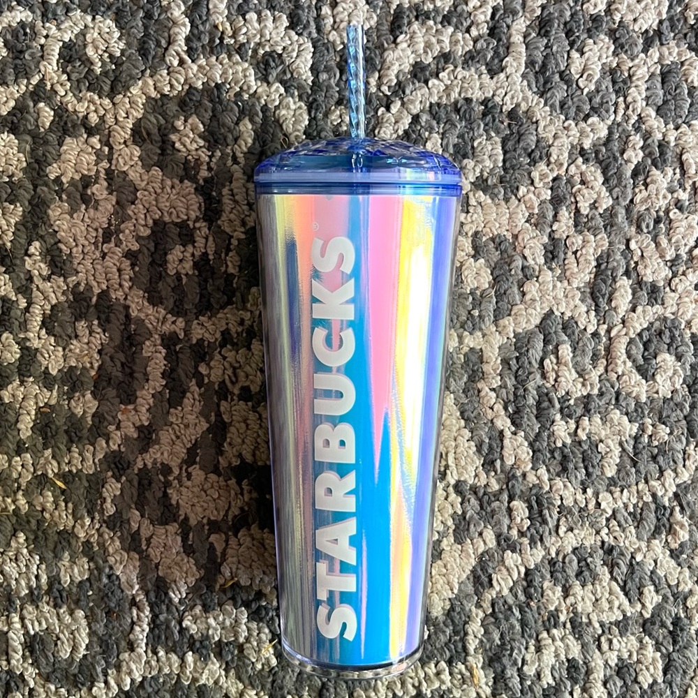 Starbucks Summer 2023 Dichroic Iridescent Dome Lid Cold Cup Tumbler (24 oz)